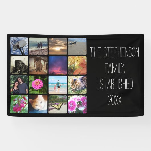 Sechzehn gerundete Ecken-Foto Collage oder Banner (Horizontal)