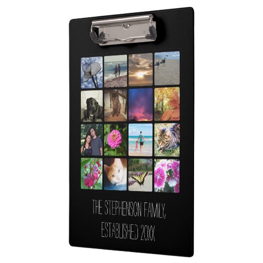 Sechzehn gerundete Ecken-Foto Collage oder Klemmbrett (Links)