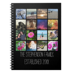 Sechzehn gerundete Ecken-Foto Collage oder Notizblock