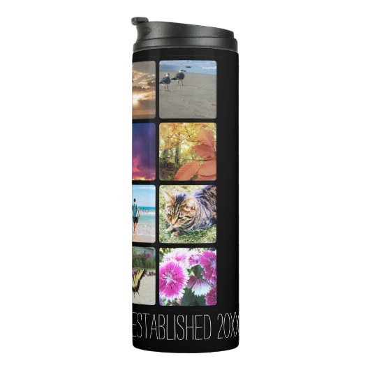 Sechzehn gerundete Ecken-Foto Collage oder Thermosbecher (Nach rechts gedreht)