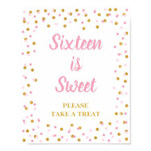 Sechzehn ist süß Bitte nehmen Sie eine Leckerei Ge