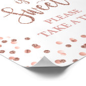 Sechzehn ist Sweet Rose Gold Glitzer Confetti Sign Poster (Ecke)