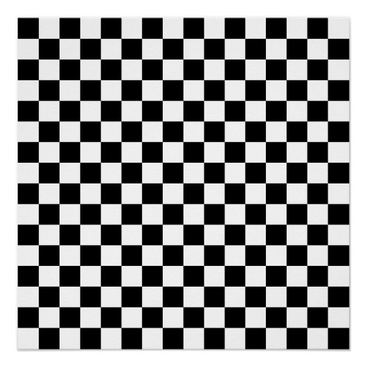 Sechzehn von sechzehn Schachbrettmuster Poster (Vorderseite)