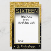 Sechzehn Wünsche für das Geburtstagsmädchen (Vorne/Hinten)