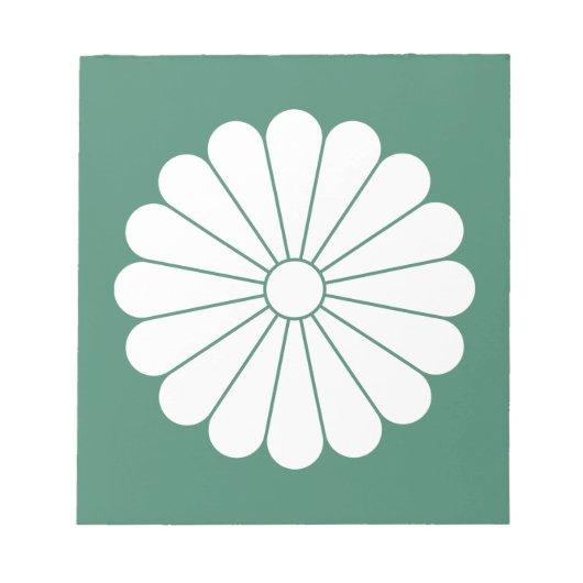 Sechzehnblättriges Chrysanthemum Notizblock (Vorderseite)