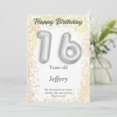 Sechzehnjährige Happy Birthday Card (Stehend Vorderseite)
