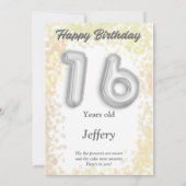 Sechzehnjährige Happy Birthday Card (Rückseite)