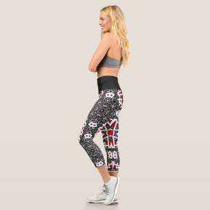 Sechzehntes Band Kaleidoskop Art neun Capri Leggings