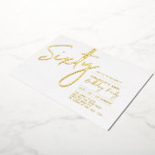 sechzig | 60. Geburtstagsparty Folieneinladung (Gedreht)