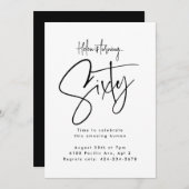 sechzig einladung (Vorne/Hinten)