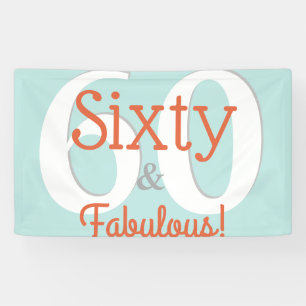Sechzig & Fabelhaft Alles Gute zum 60. Geburtstag Banner