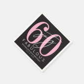 Sechzig Fabelhafte 60. Geburtstagsfeier Serviette (Ecke)