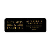 Sechzig & Fabulous Black Gold Art Deco 60. Geburts (Vorne)