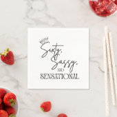 Sechzig, Frech und Sensationell Geburtstag Serviette (Beispiel)