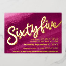 Sechzig fünfundsechzig Geburtstag goldfarbenes ros