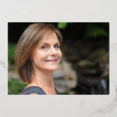 Sechzig fünfundsechzig Geburtstag goldfarbenes ros Folieneinladung (Rückseite)