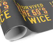 Sechzig überlebte 60. Geburtstag 60. Geschenkpapier (Rolleneckpunkt)