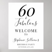 Sechzig und Fabelhaft 60. Geburtstagsfeier Poster (Vorne)