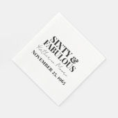 Sechzig und Fabelhaft 60. Geburtstagsfeier Serviette (Ecke)