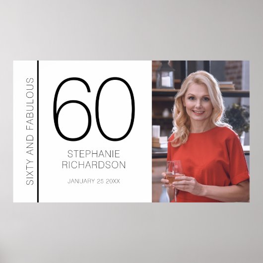 Sechzig und Fantastisch 60. Geburtstag Poster (Vorne)