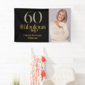 Sechzig und Fantastisch Gold Schwarz 60. Geburtsta Banner (Insitu)