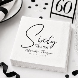 Sechzig und Fantastisch Name Datum 60. Geburtstags Serviette