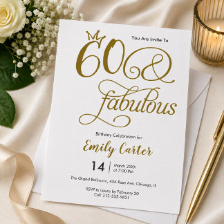 Sechzig und Fantastisch Skript 60. Geburtstagsfeie Einladung