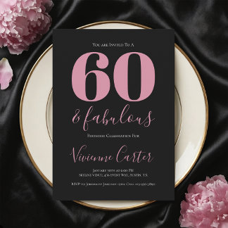 Sechzig und Fantastisch Skript Rosa 50. Geburtstag Einladung