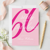 Sechzig und Fantastisch Skript Rosa 60. Geburtstag Einladung