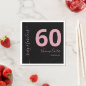 Sechzig und Fantastisch Skript Rosa 60. Geburtstag Serviette (Beispiel)