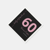 Sechzig und Fantastisch Skript Rosa 60. Geburtstag Serviette (Ecke)