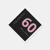 Sechzig und Fantastisch Skript Rosa 60. Geburtstag Serviette (Ecke)