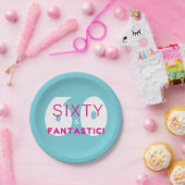 Sechzig und fantastische 60. Geburtstagsparty Pappteller (Party)