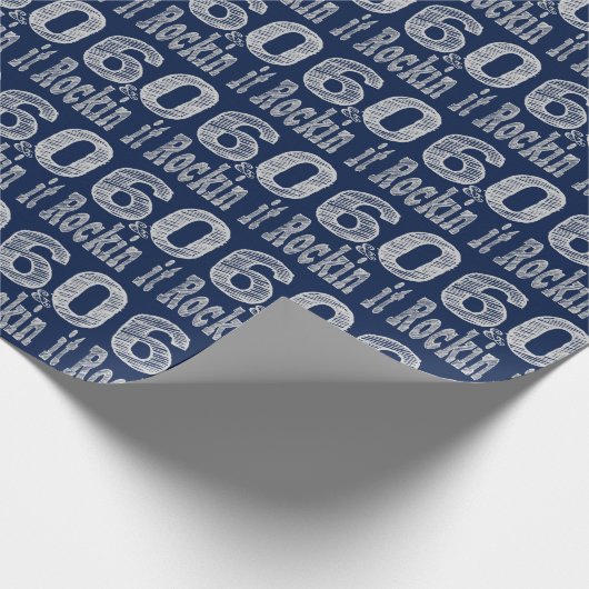 Sechzig und rocken geschenkpapier (Ecke)
