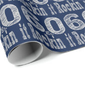 Sechzig und rocken geschenkpapier (Rolleneckpunkt)