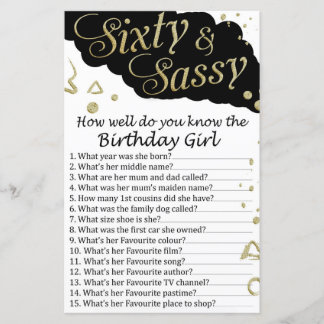 Sechzig und Sassy Wie gut kennen Sie Geburtstag