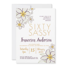 Sechzig und szig Moderne Lila Gold Jasmine Floral