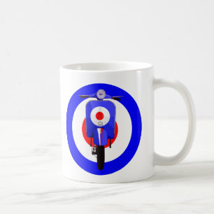 Sechziger-Blick-Roller auf Mod-Ziel Kaffeetasse