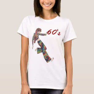 Sechziger-Collagen-Mädchen T-Shirt