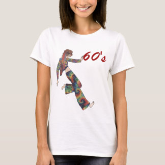 Sechziger-Collagen-Mädchen T-Shirt