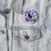 Sechziger-Karo-Mod-Rollerreiter Button (Beispiel)