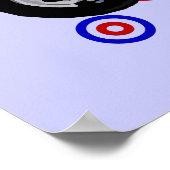 Sechziger Karo Mod Scooter Poster (Ecke)