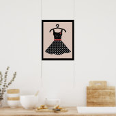 Sechziger, Kleid Poster (Küche)