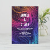 Sechziger-Lebenszyklen und Wirbel-Muster Einladung (Stehend Vorderseite)