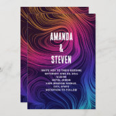 Sechziger-Lebenszyklen und Wirbel-Muster Einladung (Vorne/Hinten)