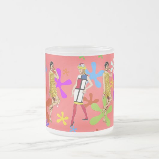 Sechziger-Mod-Mode-Tasse Mattglastasse (Mittel)