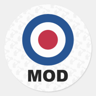 Sechziger Mod-Target-Aufkleber Runder Aufkleber