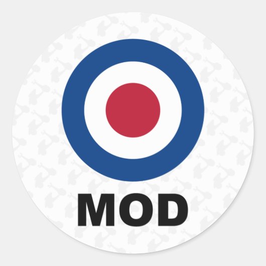 Sechziger Mod-Target-Aufkleber Runder Aufkleber (Vorderseite)