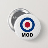 Sechziger-Mod-Ziel-Knopf Button (Vorne & Hinten)