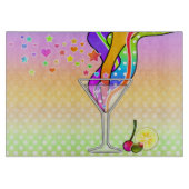 SECHZIGER-POP-KUNST-ART MARTINI SCHNEIDEBRETT (Vorderseite)